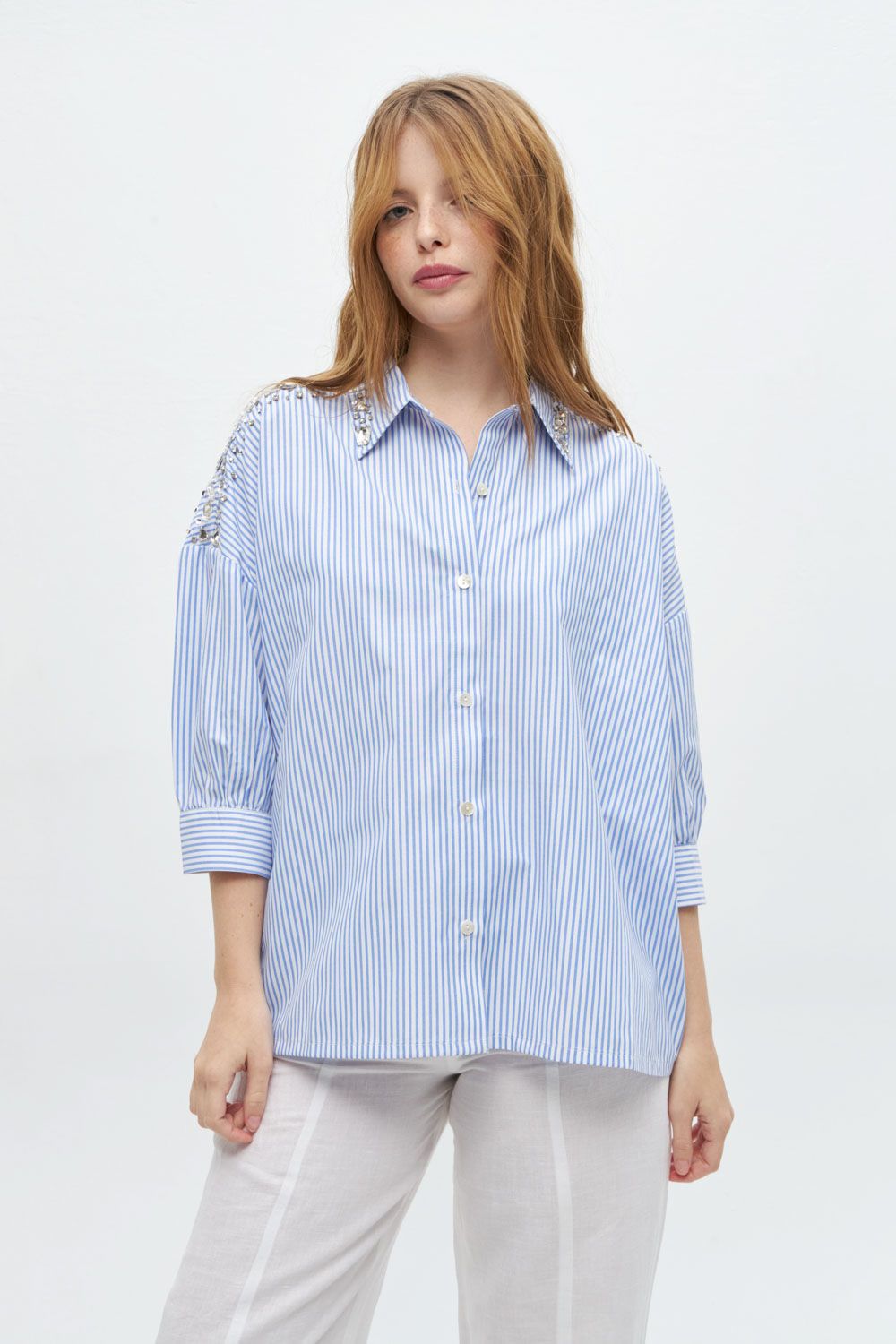 Camisa Oliva azul s